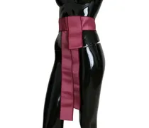 Silk Wide Waist Belt — Pink