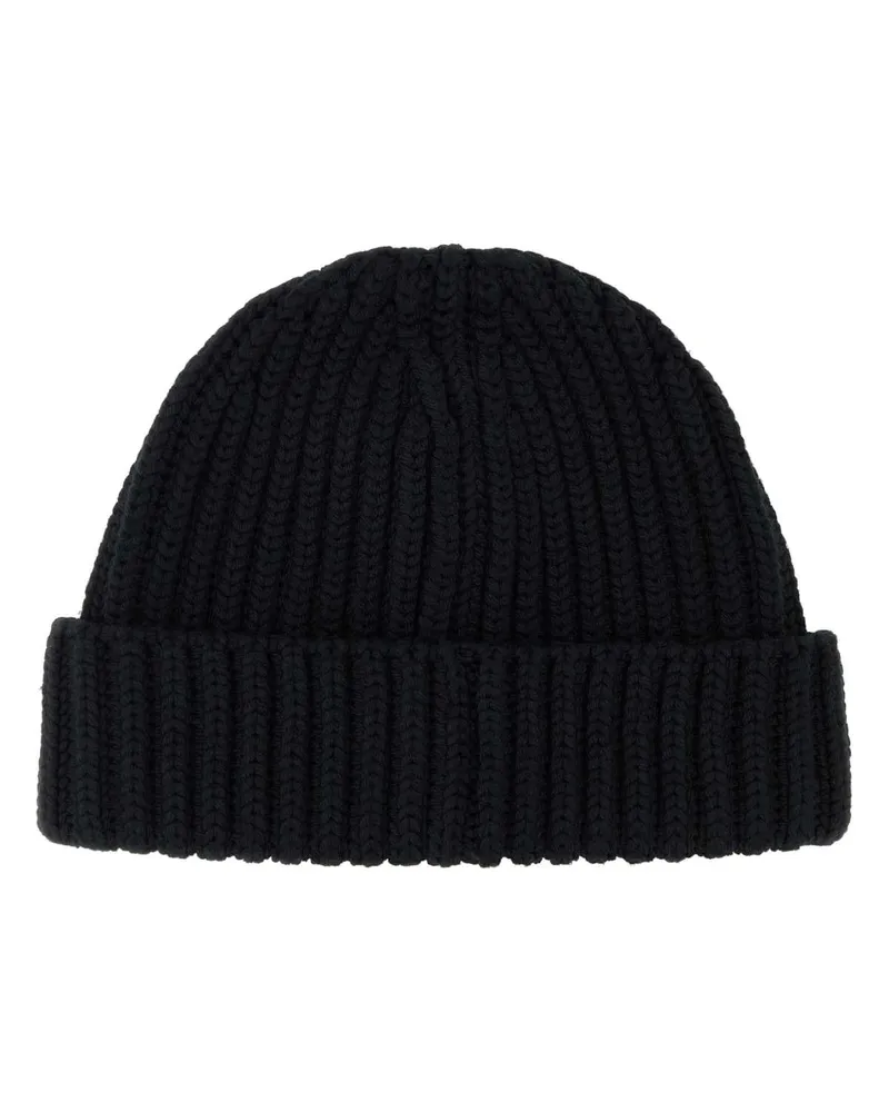 Prada Women Black Wool Beanie Hat Nero Exterior: Virgin Cappelli E Fasce Per Capelli Black