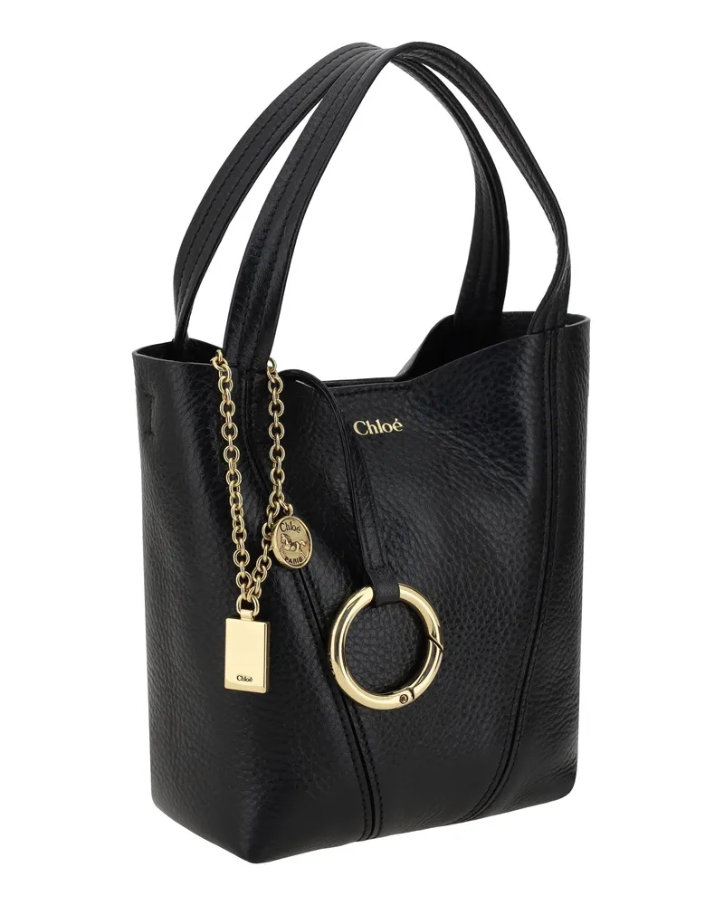 Chloé Spin Shoulder Bag — Black Black
