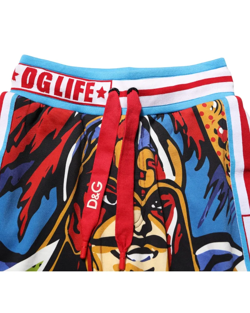 Dolce & Gabbana Captain Sicily Print Bermuda Shorts — Multicolor Multicolor