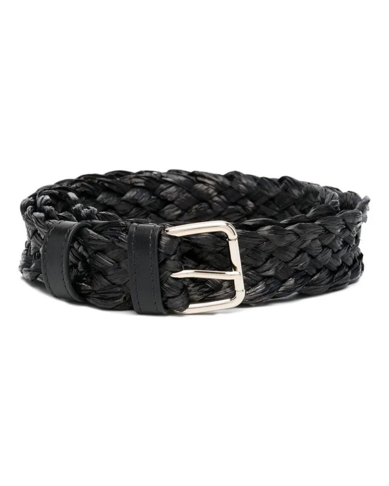 RED Valentino Women's Red V Valentino Woven Belt Black Accessories Black