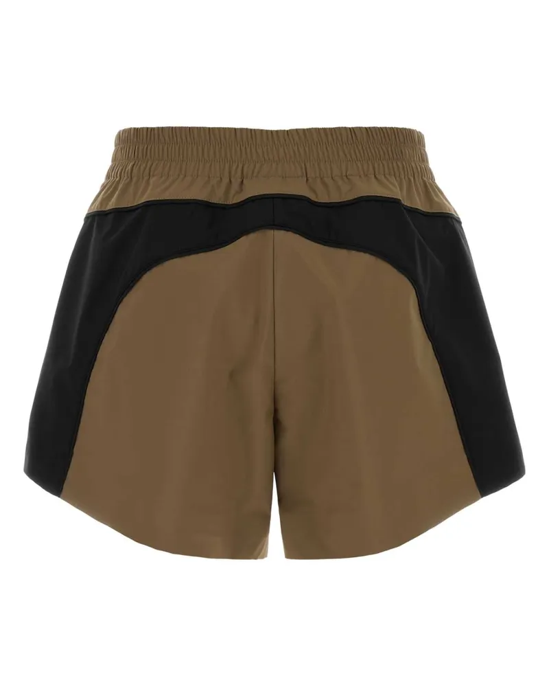 Balenciaga Women Biscuit Tech Fabric Shorts Camel Exterior: Polyester Pantaloni Trousers Camel
