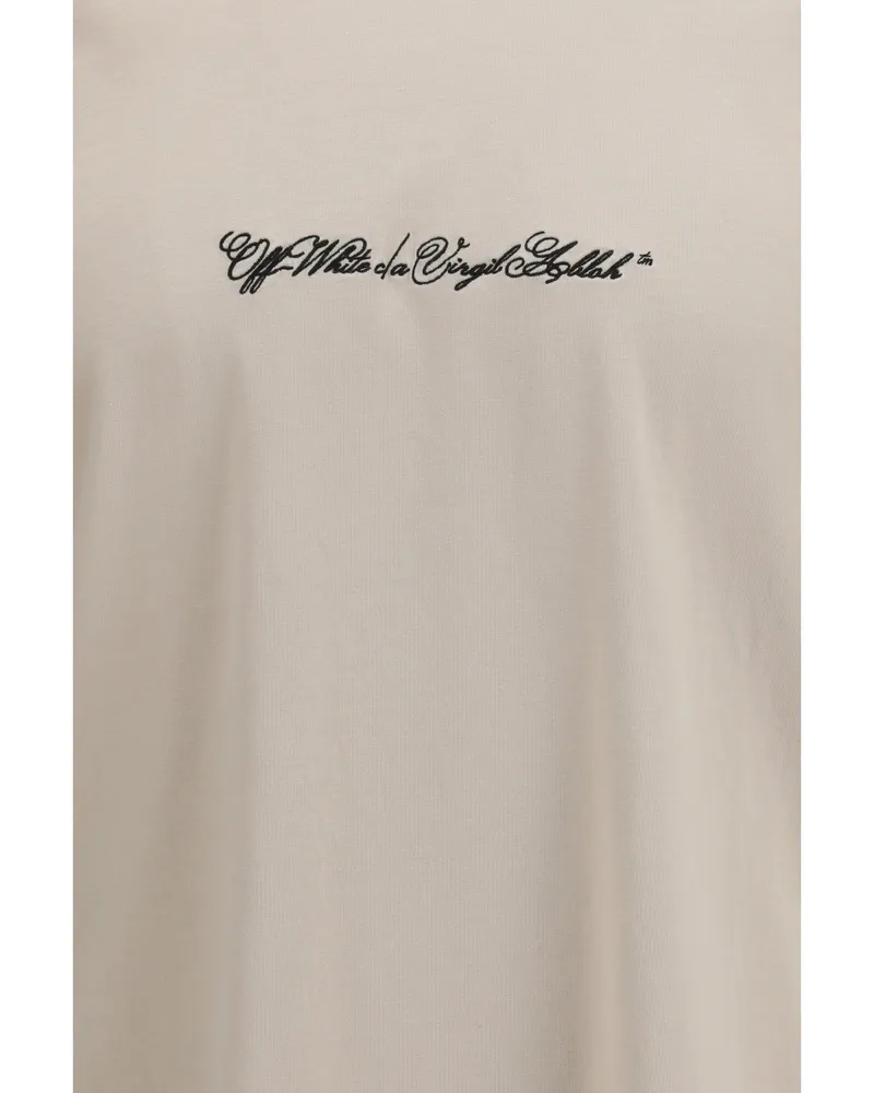 OFF-WHITE Script Arrow Print T-Shirt — Beige Beige