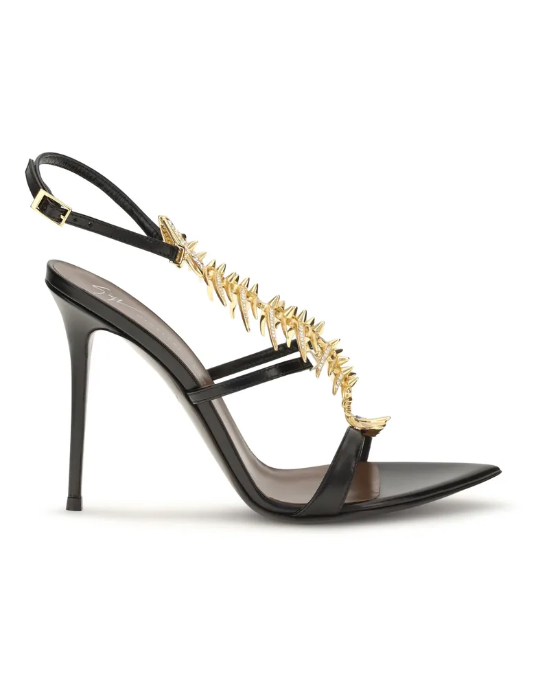 Giuseppe Zanotti Women's Sandals Slim Black Leather Calf Black