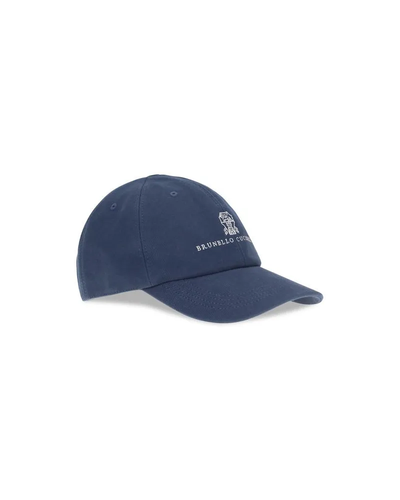 Brunello Cucinelli Men's Blue Cotton Cap (baseball Hat Navy