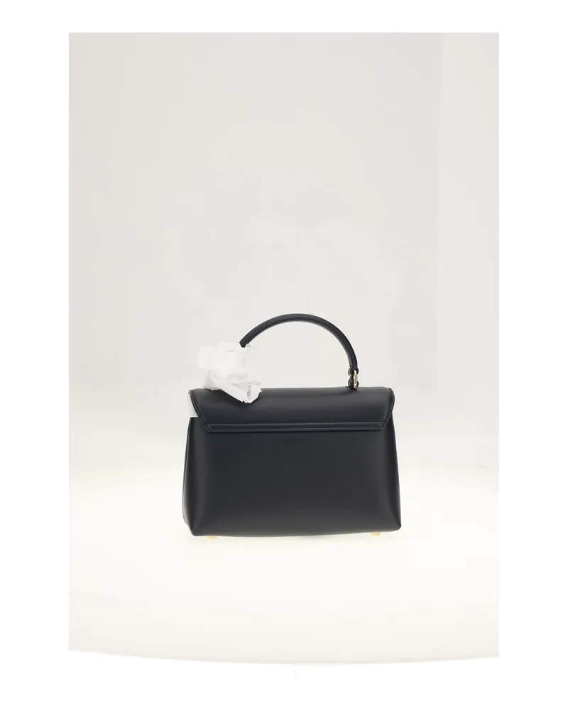 Celine Teen Nino Calfskin Leather Top Handle Bag — Black Black