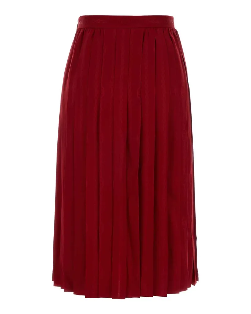 Gucci Pleated Silk Skirt — Red Red