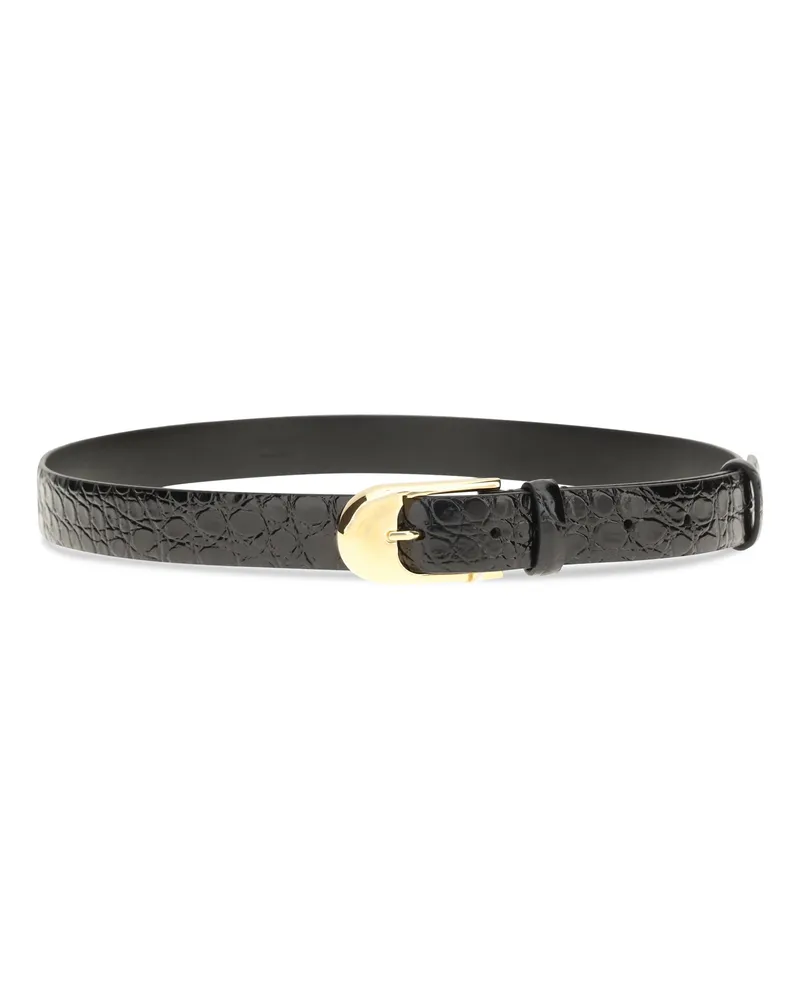 KHAITE Dome Belt — Black Black
