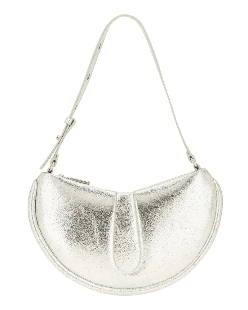 THEMOIRÈ Women's Bag Ebe Silver Palm Fiber Shoulder Silver