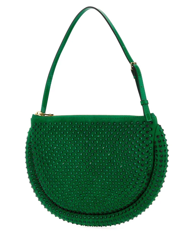 J.W.Anderson Women's Green Suede Bumper-Moon Shoulder Bag Borse A Mano Green