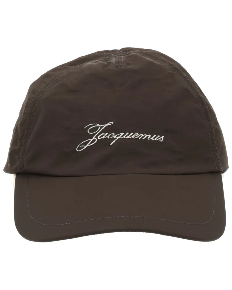 Jacquemus ACU00799AW0_0645880 Recycled Polyamide Baseball Cap — Brown Brown