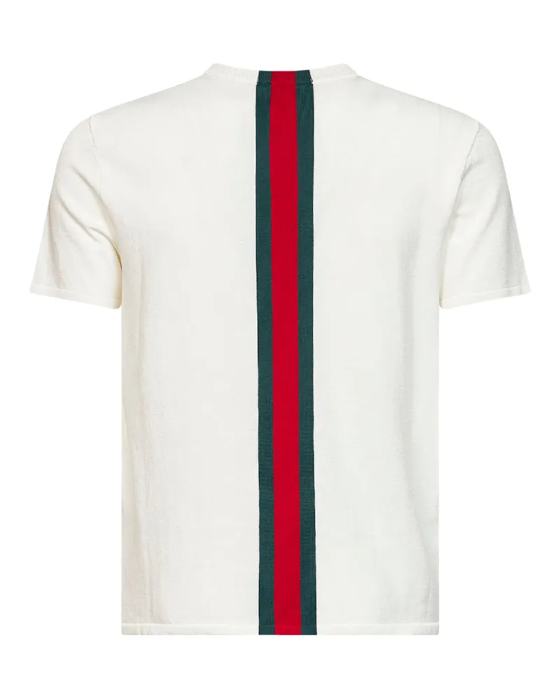 Gucci Men Knit T-Shirt White Wool Knitwear Sweater White