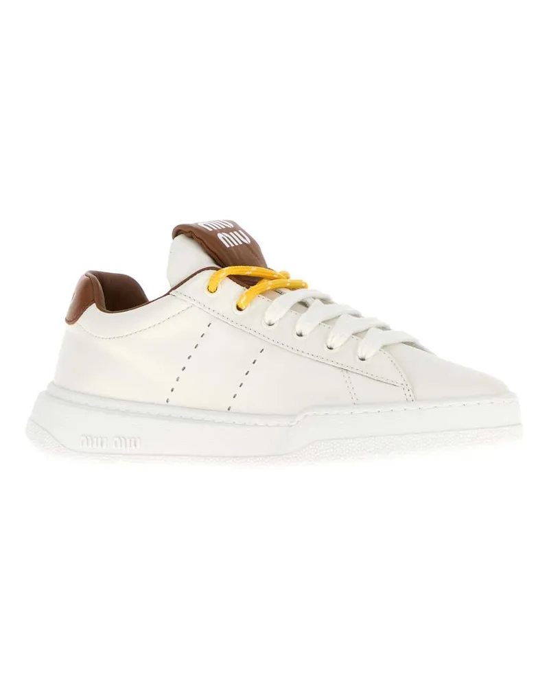 Miu Miu Women's Sneaker White Calfskin White