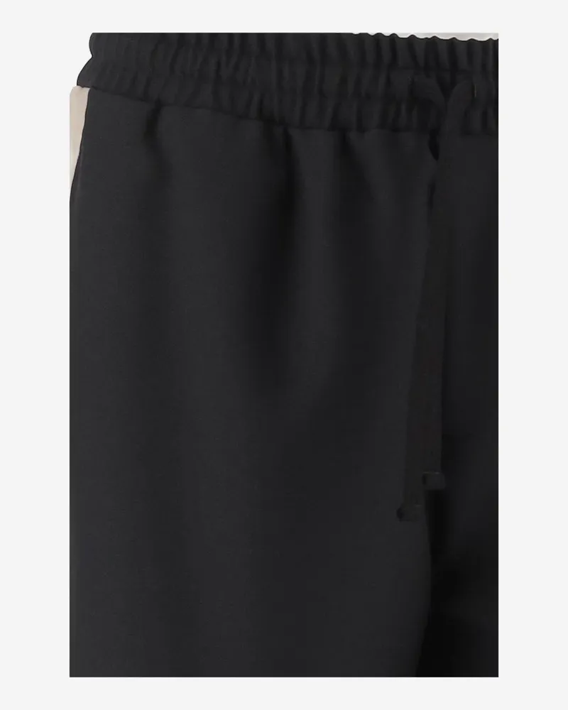 Valentino Garavani Men's Nylon Trousers With Vgold Black Polyester Black