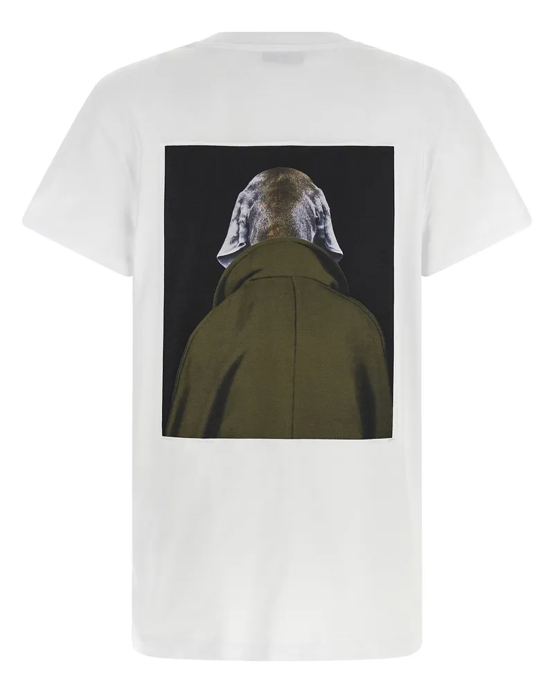 Max Mara Graphic-Print Cotton T-Shirt — White White