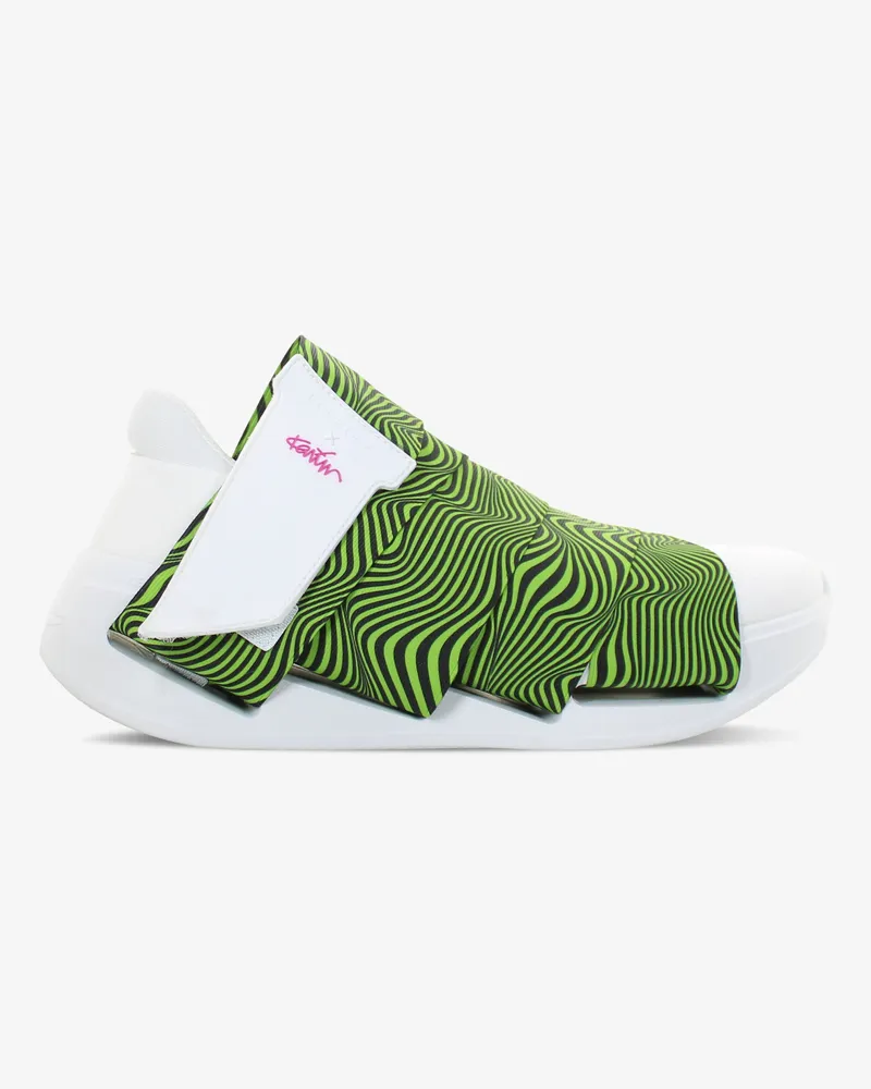 Fessura Women's Change Shoe - Karim Rashid Limited Edition 04 Green Everyday Sneakers White