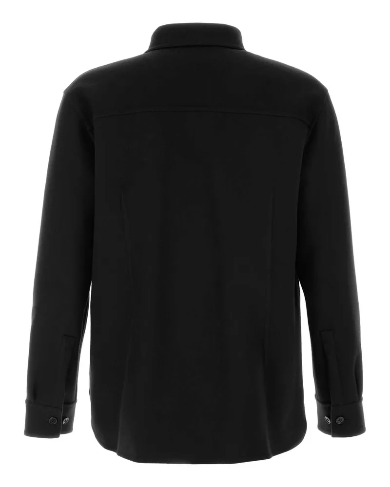 Jil Sander Men's Black Wool Shirt 001 Exterior: Giubbini Jacket Black
