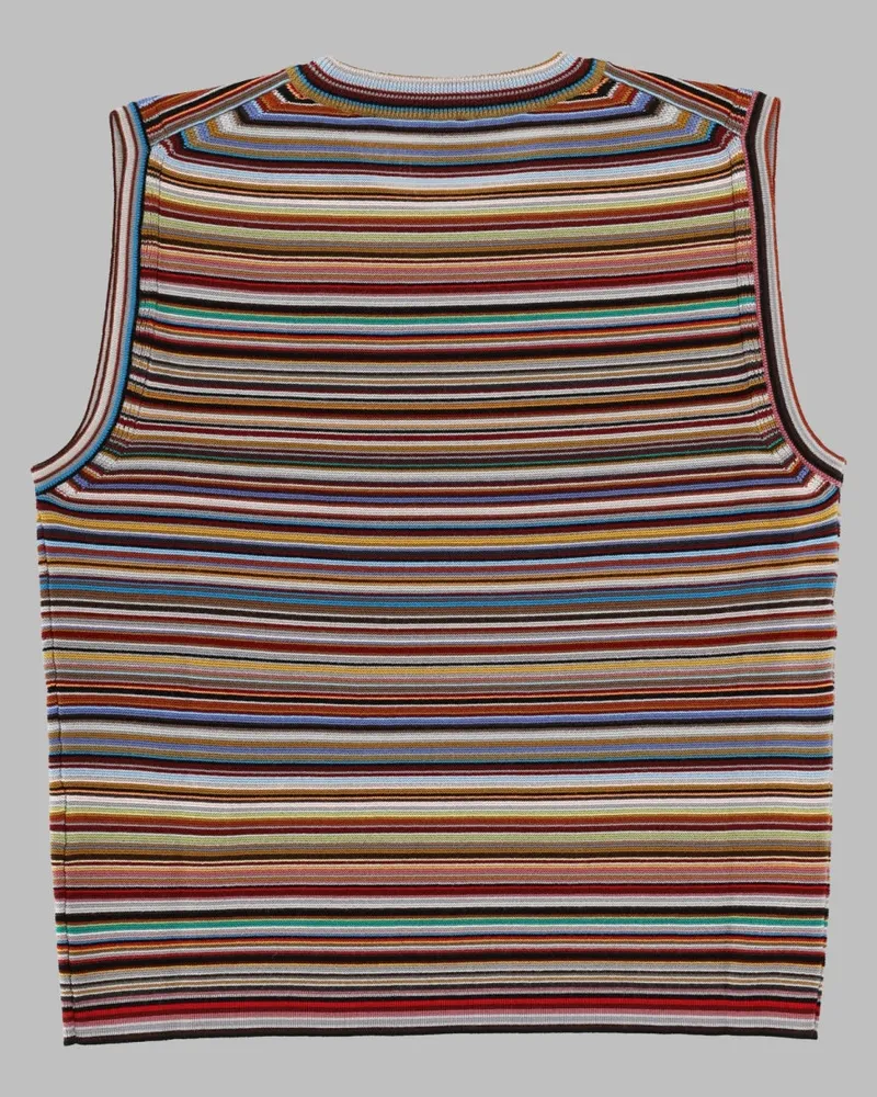 Paul Smith Merino Wool Signature Stripe Vest — Multicolor Multicolor