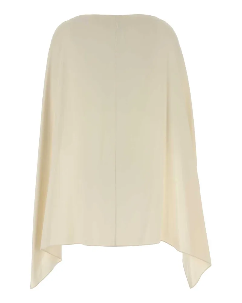 Alberta Ferretti Crepe Cape — Beige Beige