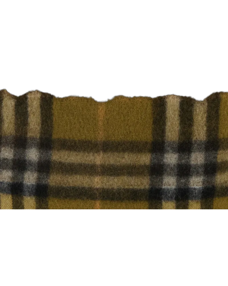 Burberry Plaid Fringed Skirt — Camel Camel