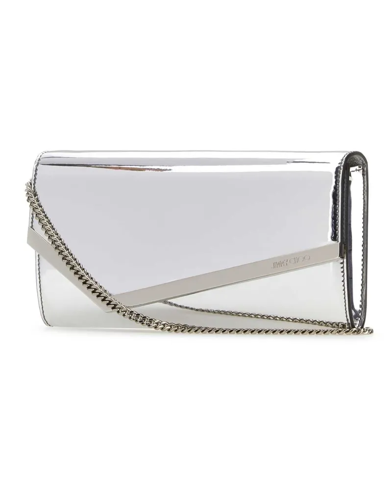 Jimmy Choo Fabric Clutch — Silver Silver