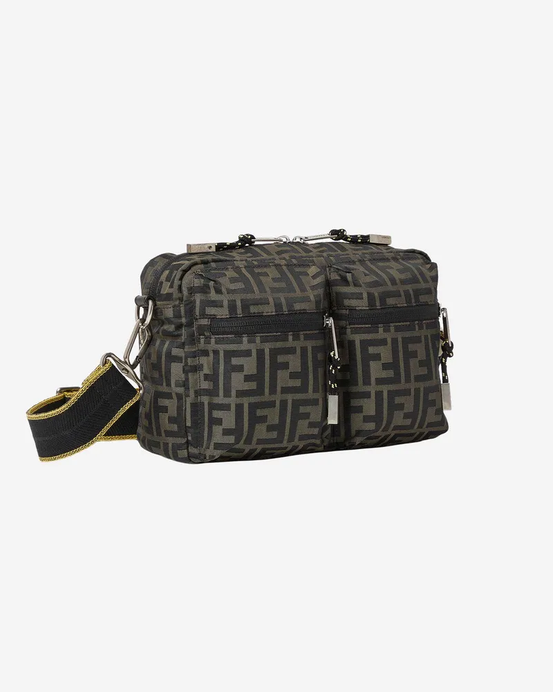Fendi Men's Dorm Bag Multicolour Ff Zucca Fabric Polyester Shoulder Multicolor