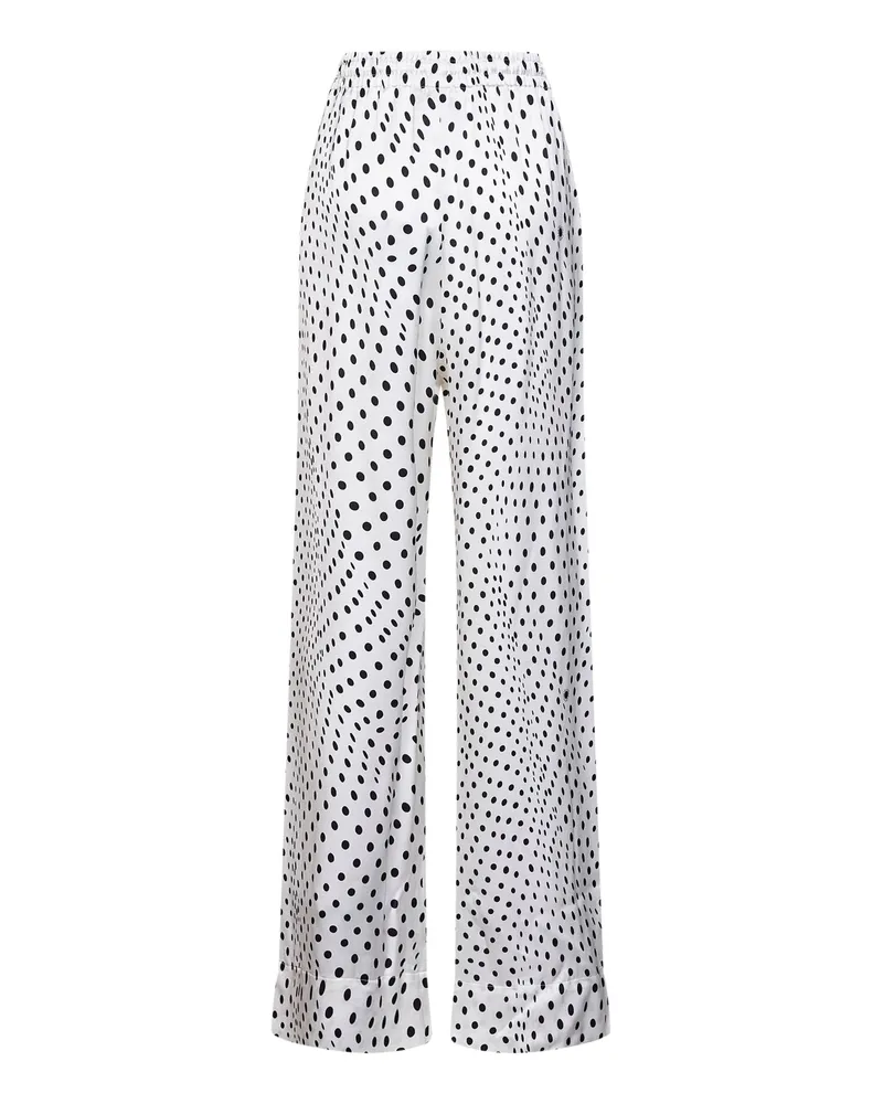 Stella McCartney Polka Dot Viscose Trousers — White White