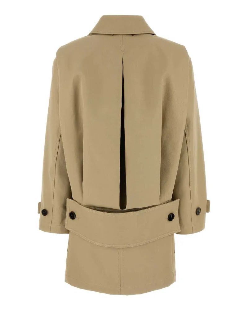 Gucci Women's Caban Coat Beige Cotton Beige