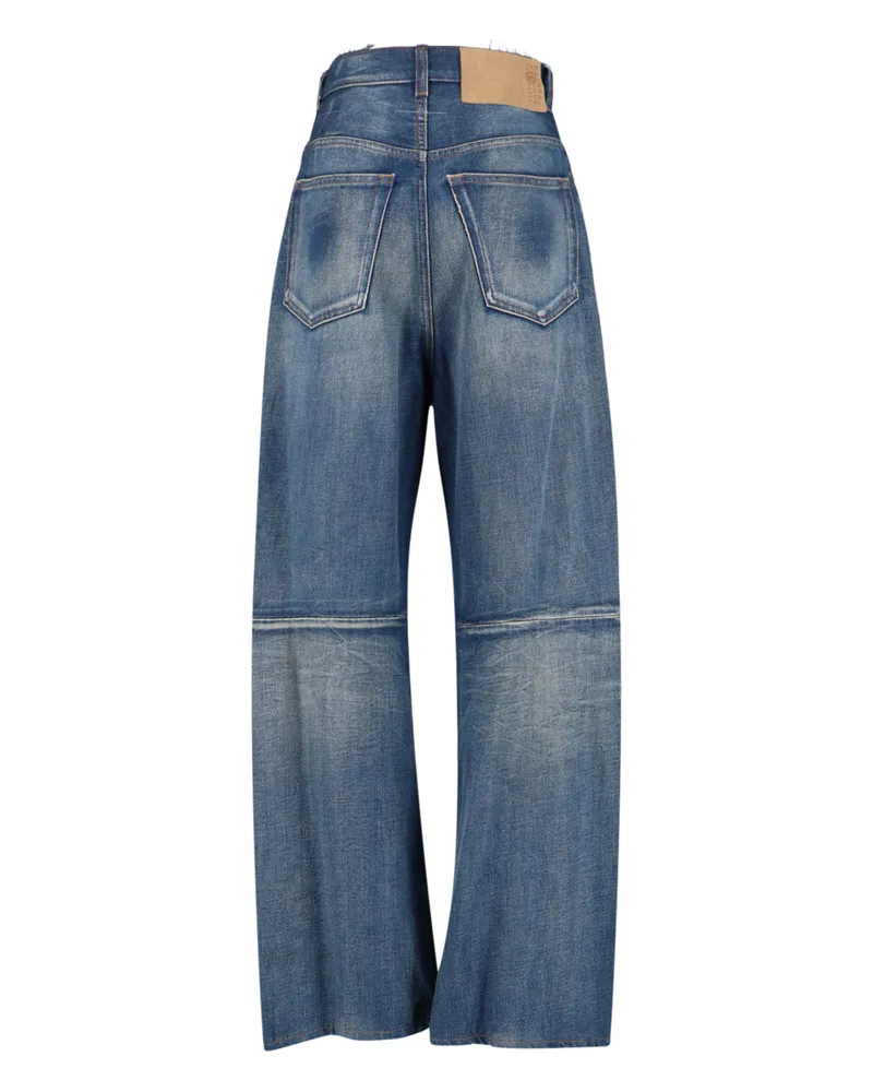 Maison Margiela Women's Jeans Blue Cotton Blue