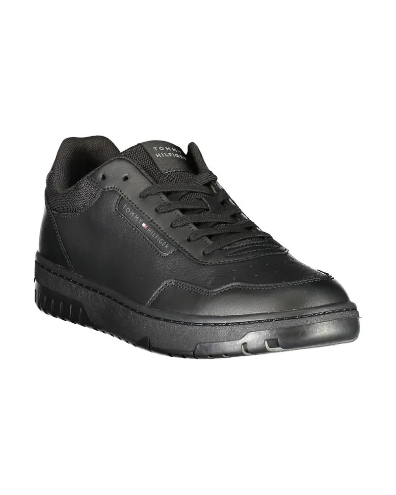 Tommy Hilfiger Leather Sneaker — Black Black