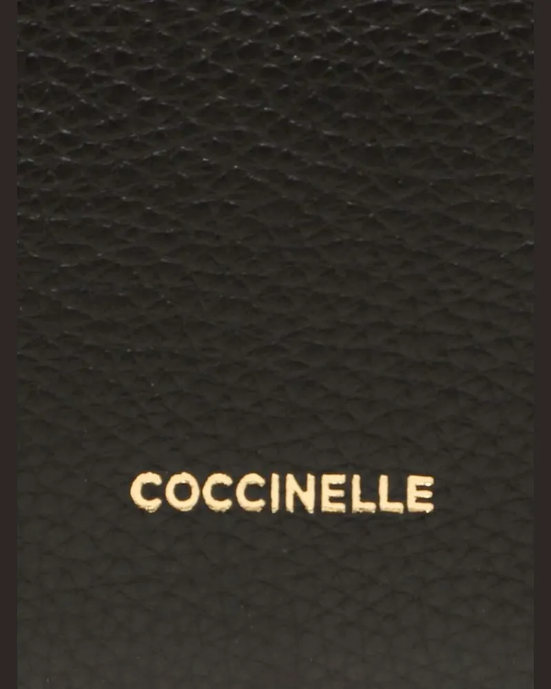 Coccinelle Women's Mini Crossbody Bag Black Cowhide | Ribbon: Polyester - Crossbody-Bags Black