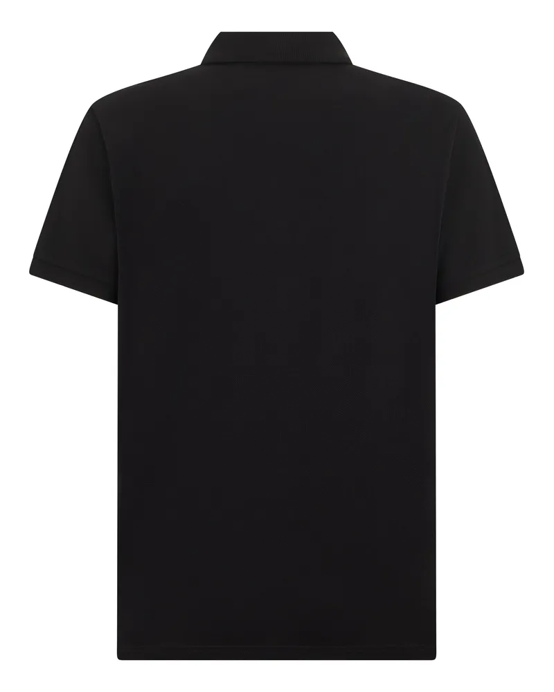 Moncler Men's Polo Shirt Black Cotton T-shirts And Polos Black