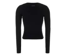 Women's Black Viscose Blend Sweater Nero Exterior: Polyester Maglieria