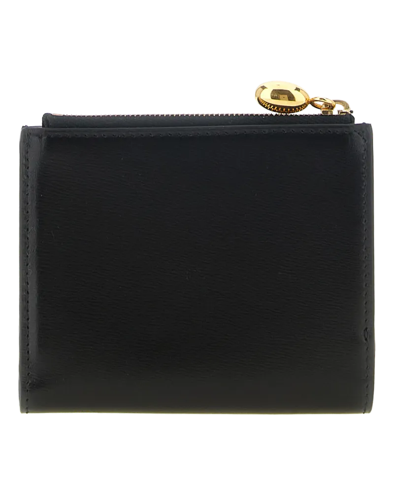 Jil Sander Calfskin Leather Card Case — Black Black