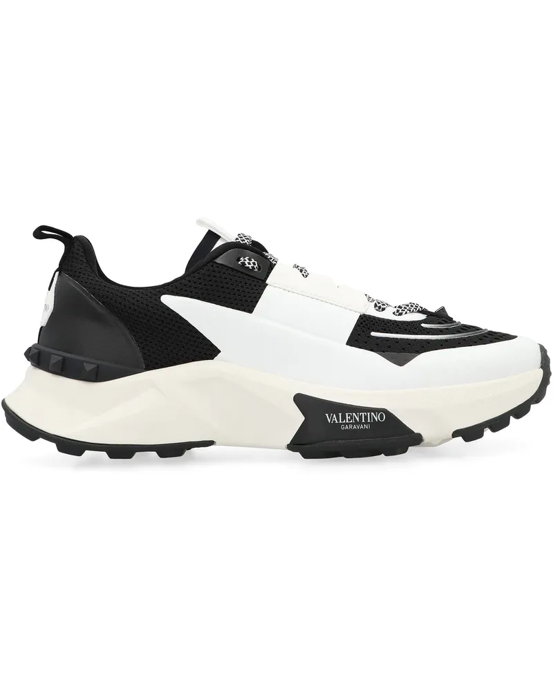Valentino Garavani Men's Sneakers True Act Mesh Black-White-White-White Viscose Trainers Black-white/white/white Black