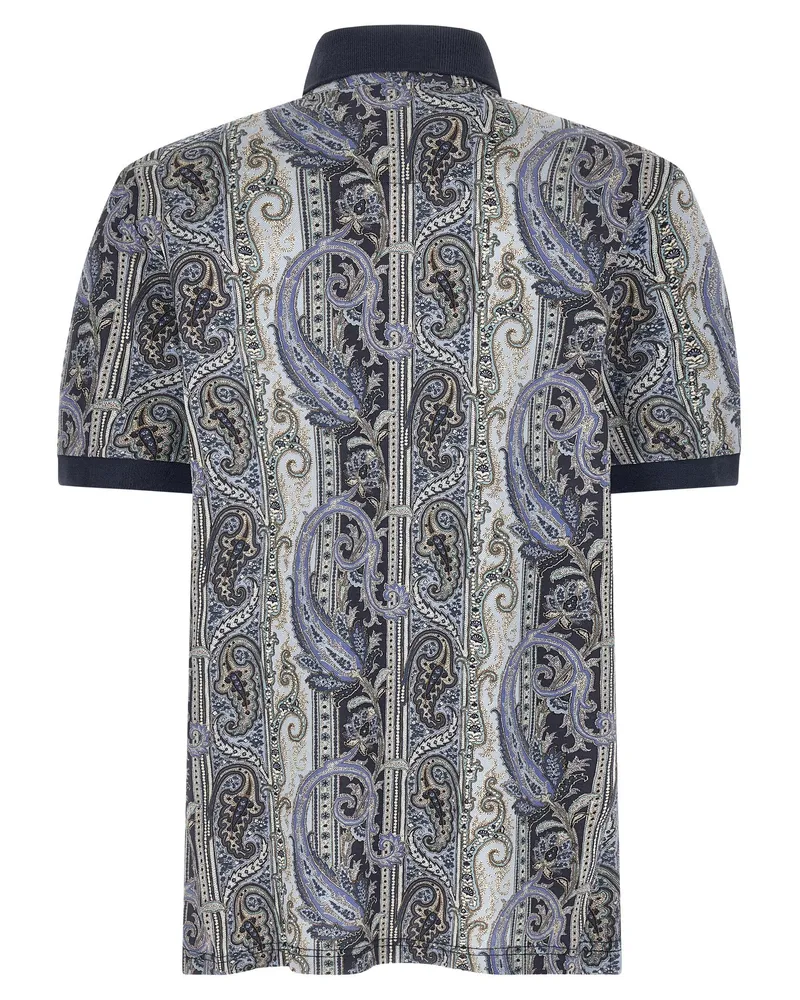 Etro Men's Blue Cotton Polo Shirt Blue