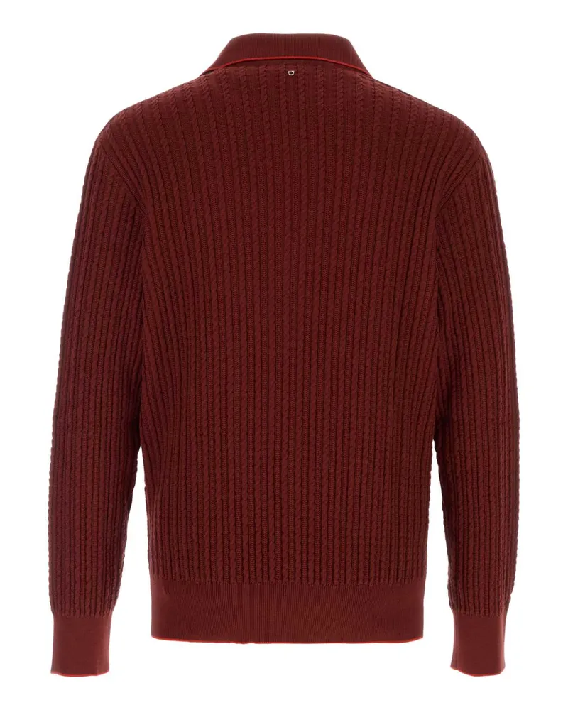 Ferragamo Collagered Sweater — Red Red