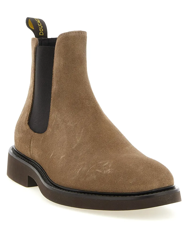 Doucal´s Suede Chelsea Chelsea Boot — Taupe Taupe
