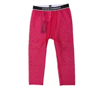 Women Fuchsia Dg Logo Nylon Cropped Tights Underwear Elastane Clothing