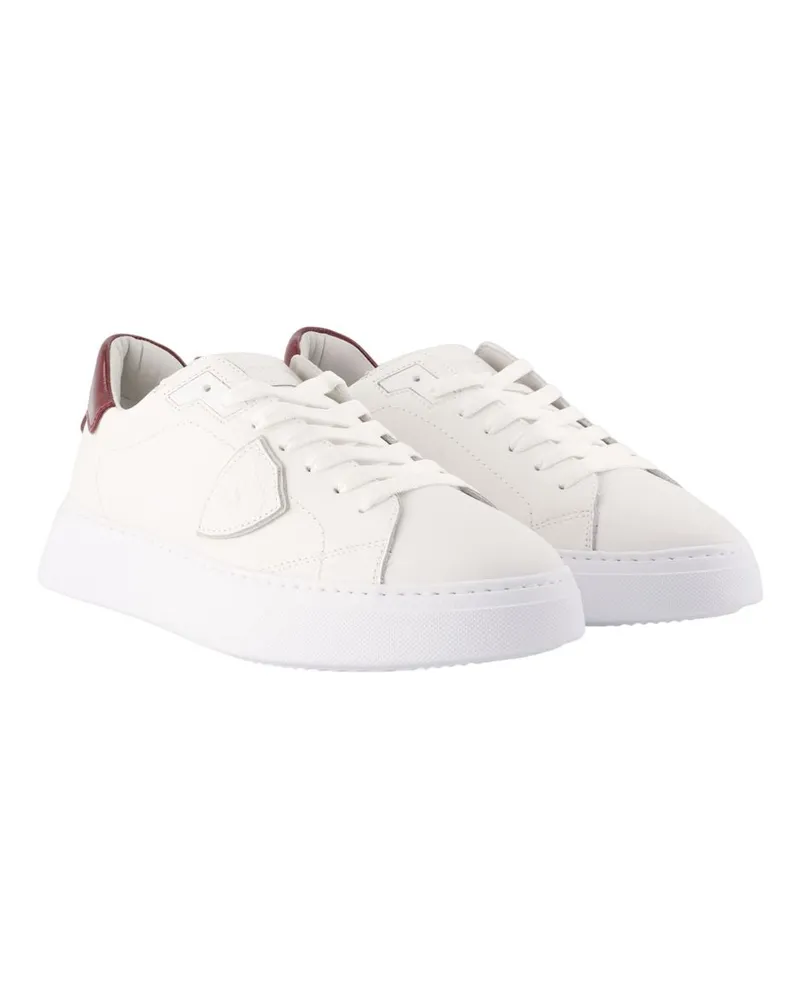 Philippe Model Men's Temple Low Man Sneakers -  Leather White Shoes White