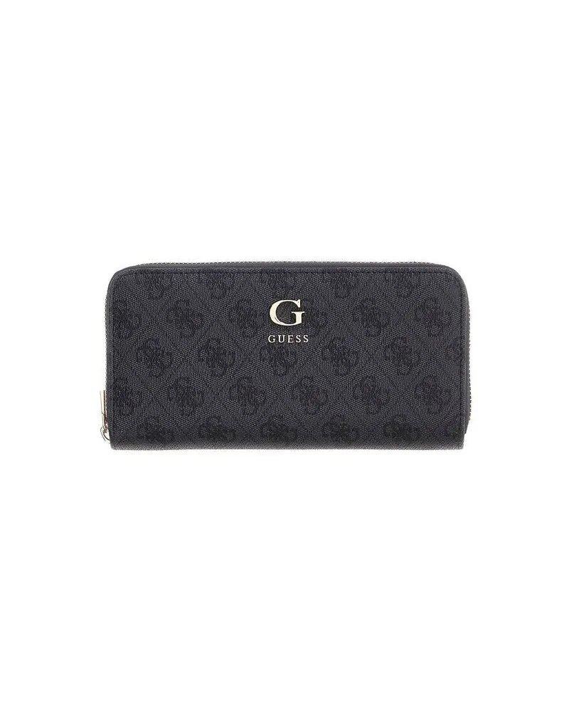 Guess Women's Wallet Coal Logo Polyurethane Bags Black