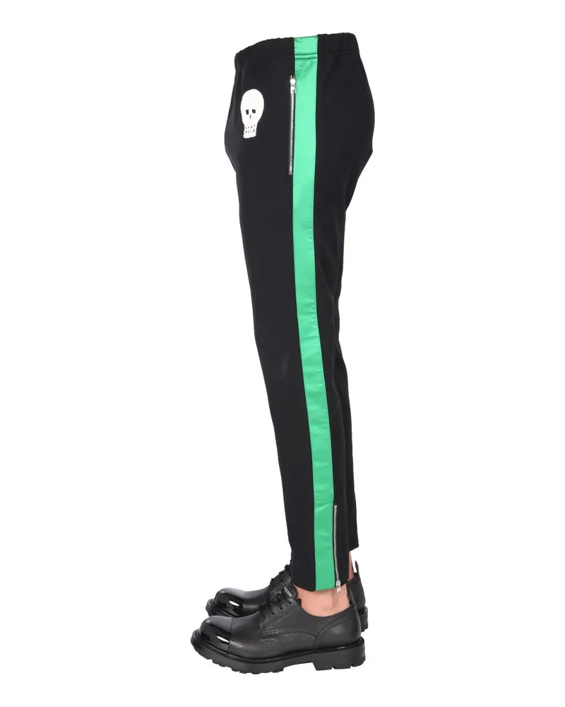 Alexander McQueen Embroidered Skull Jogging Pants — Black Black