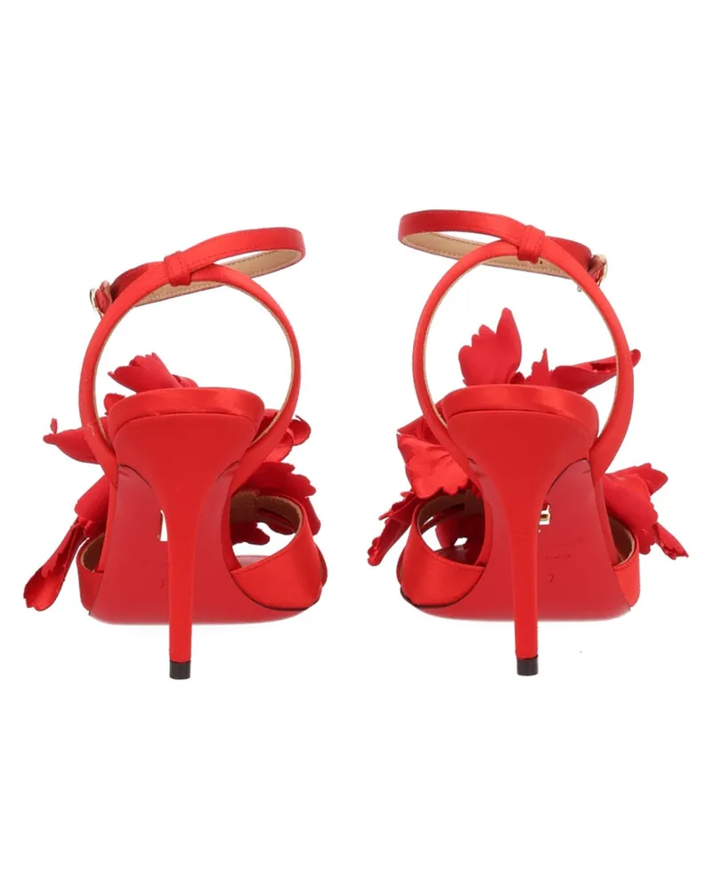 Ferragamo Leather Heeled Sandal — Red Red
