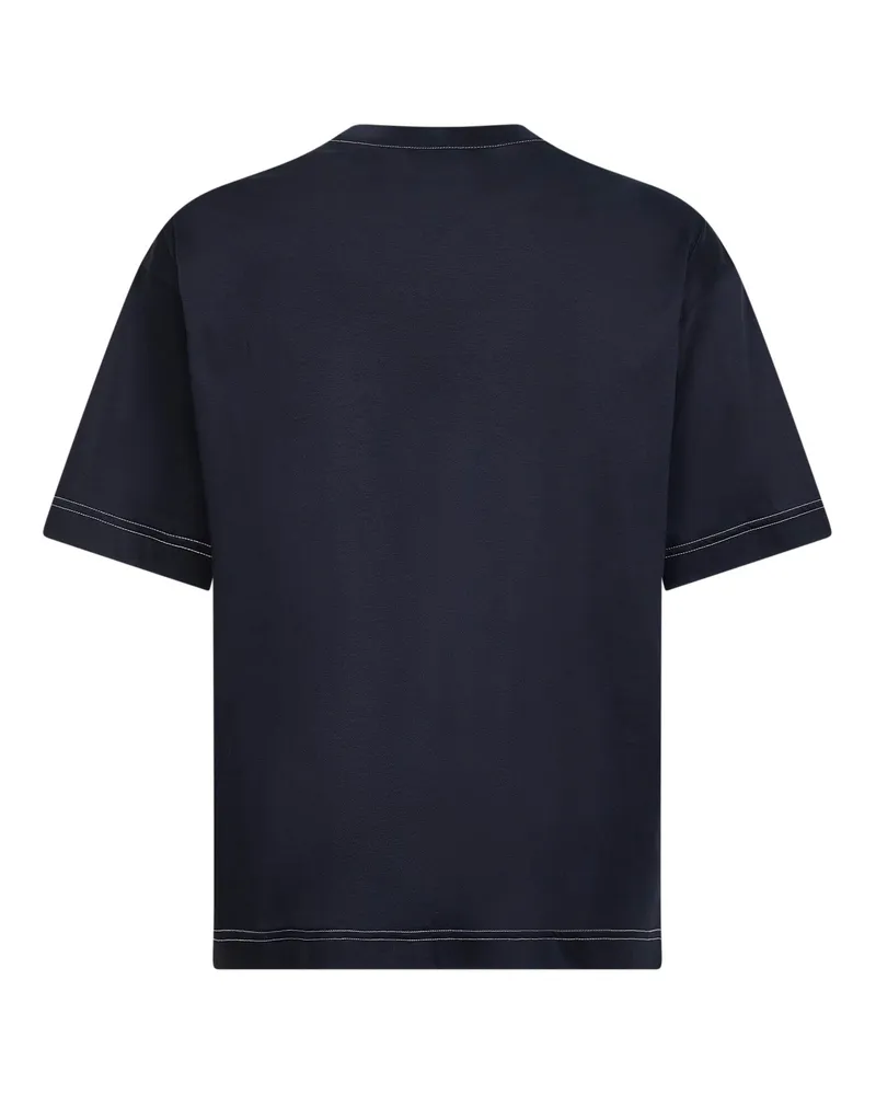 Giorgio Armani Men's T-Shirt Cotton Interlock Black T-Shirts And Polos Black