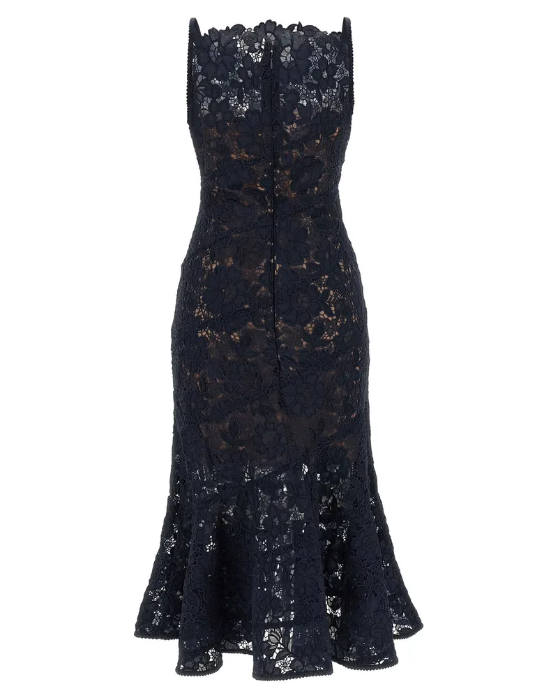 Self-Portrait Spiral Lace Dress — Navy Navy