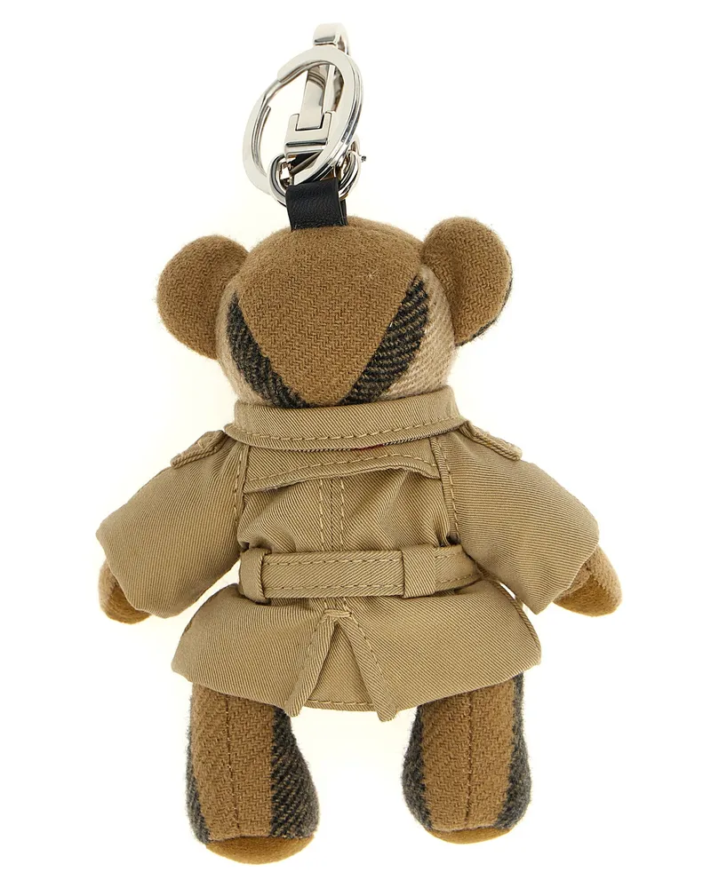 Burberry Women's Multicolor Cashmere Keychain Accessory Tan
