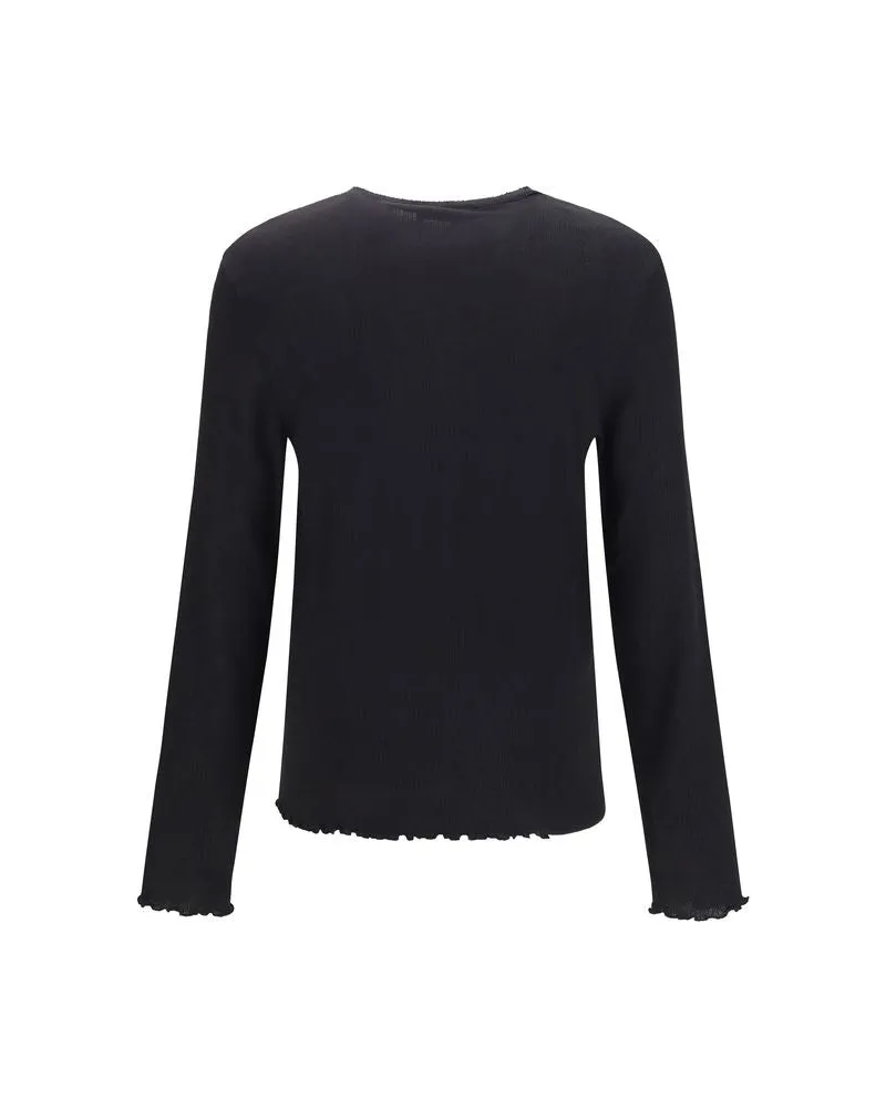 Our Legacy Ribbed Cotton-Blend Sweater — Black Black