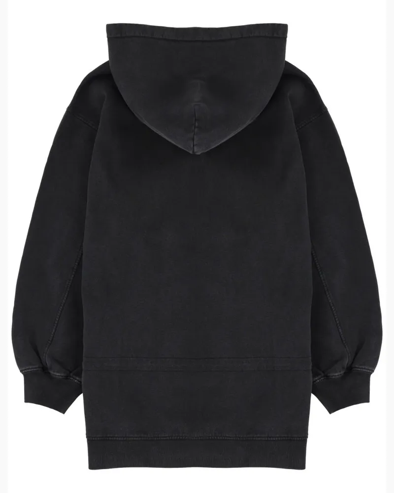 Alexander Wang Hooded Cotton Mini Dress — Black Black