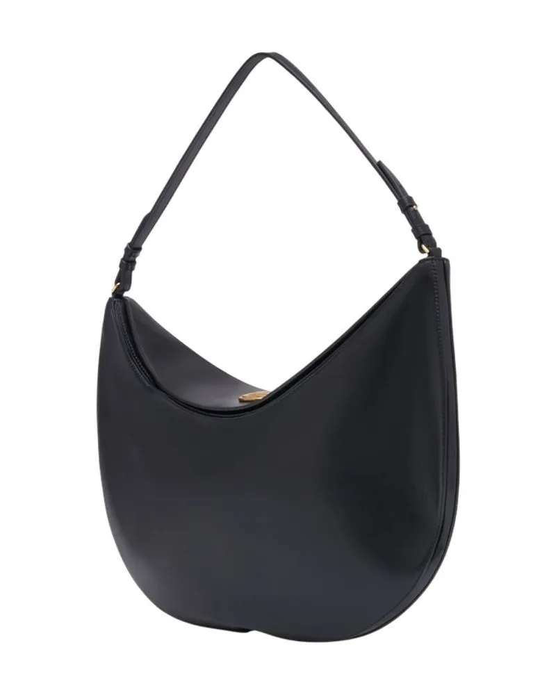 Jacquemus Women's Le Calisso Rond -  Leather Black Calfskin Bags Shoulder-Hobo-Bags Black