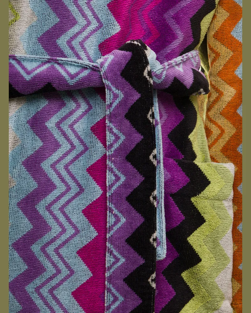 Missoni Home Unisex Bathrobe Giacomo Multicolour Cotton Towels & Bath Robes Multicolor